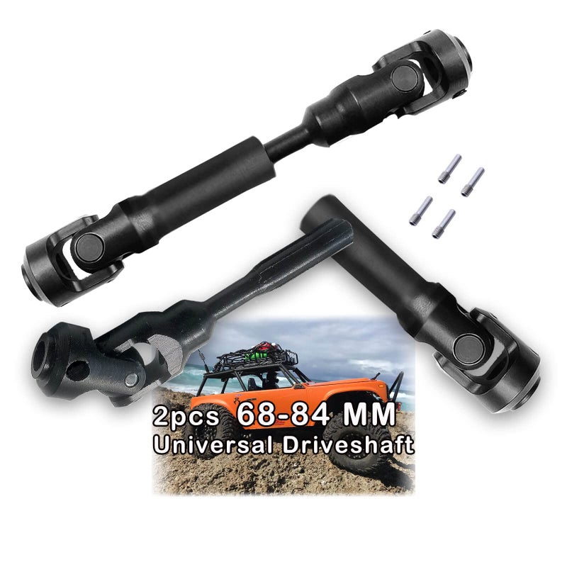 ARRCat 2pcs RC Drive Shaft 68-84mm for 1/10 SCX10,SCX10-II RTR,(68-84mm) - Image 1